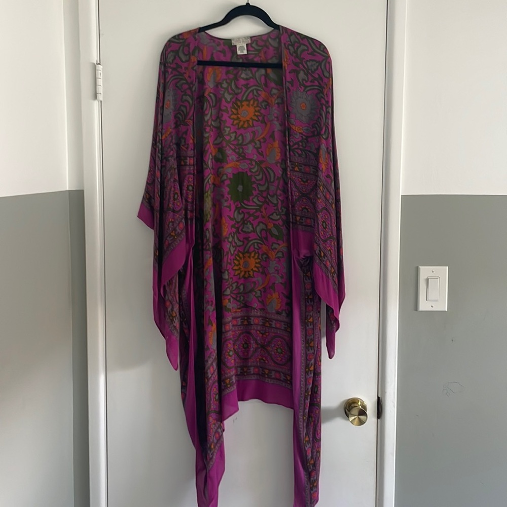 ✨🤩Free People Pink and Purple Kimono Top